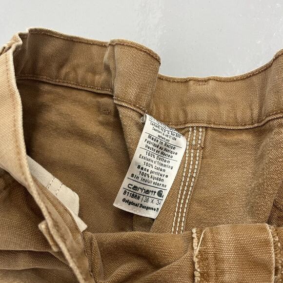 Vintage Y2k Carhartt Tan Workwear Painted Jeans 36x32 - Picture 4 of 4